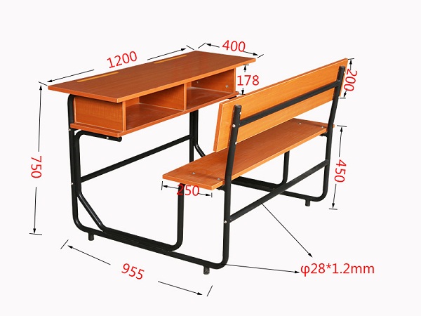 雙人連體課桌椅